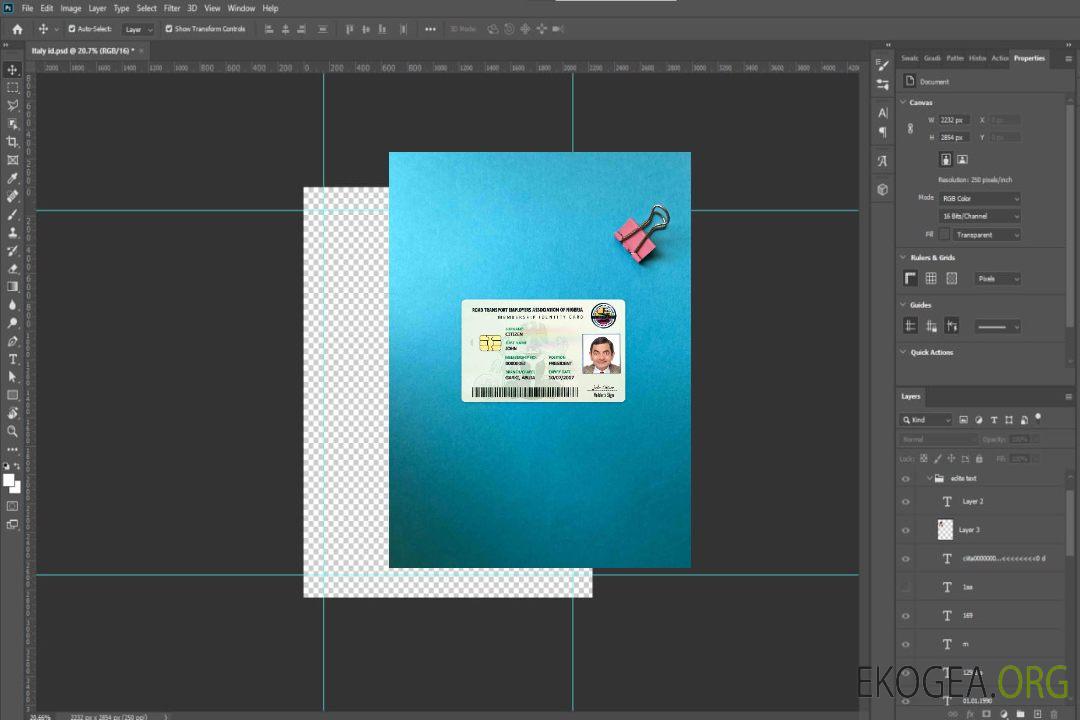 Photolook de la carte d'identité du Nigéria DEVANT template Photolook de la carte d'identité du Nigéria DEVANT template